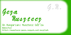 geza musztecz business card